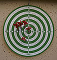 * Nomination Dartboard with darts. --kallerna 10:58, 17 October 2009 (UTC) * Promotion Good. --Cayambe 15:18, 18 October 2009 (UTC)