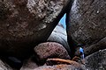 * Nomination Inside Balconies Cave --Mbz1 03:52, 11 October 2009 (UTC) * Promotion Excellent composition and otherwise also good. --Cayambe 15:30, 11 October 2009 (UTC) I agree, much better than the last one - also because of the man (I had no idea from the previous image how huge these rocks are) -- H005 19:06, 11 October 2009 (UTC)