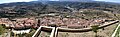 * Nomination Panoramic view of Morella (Castellón, Spain) from the castle.--Rastrojo 22:17, 11 October 2009 (UTC) * Decline  Comment Very nice picture, but sharpness is lacking --NormanB 19:54, 15 October 2009 (UTC)  Comment I find sharpness really ok, especially in the village. :S Rastrojo 20:24, 16 October 2009 (UTC) Sharpness is good. But the sky is overexposed on the left. (No big problem.) And there is pretty much of distortion. (Main problem for me, although some distorion is unavoidable in panorama pictures.) --Johannes Robalotoff 16:59, 18 October 2009 (UTC)  Oppose Sharpness is acceptable, but overexposed sky, distorted horizon and chromatic aberrations are not, sorry. -- H005 20:40, 24 October 2009 (UTC)