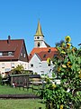 * Nomination St. Michael's Church in Leonberg, southern Germany --Harke 10:39, 11 October 2009 (UTC) * Decline Composition: Description claims that church is shown, but picture has mainly unimportant dwelling houses and the sunflower in foreground and just a bit of church in background. --Johannes Robalotoff 11:34, 11 October 2009 (UTC) Sorry, you are right. I did not thought much about the title. Should I modify the description, is it a criterion for QI? --Harke 15:40, 11 October 2009 (UTC) Yes, see here, section "Image page requirements" and here, section "composition". I wonder if simply modifying the description will help in this case. I find composition somewhat unbalanced, whatever the description may be. --Johannes Robalotoff 19:07, 11 October 2009 (UTC)